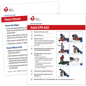 Heartsaver® Adult CPR AED Wallet Card (100-pack)